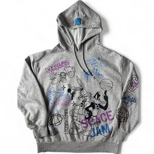 Space Jam Hoodie XL 15–17 Tune Squad Monstars Graphic Sweatshirt Looney Tunes